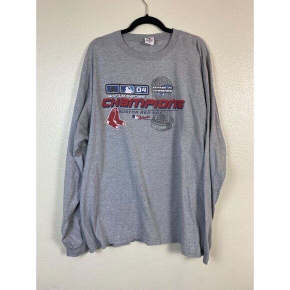 Vintage Boston Red Sox 2004 World Series Champions Men Long Sleeve Shirt size 2X - Picture 1 of 15
